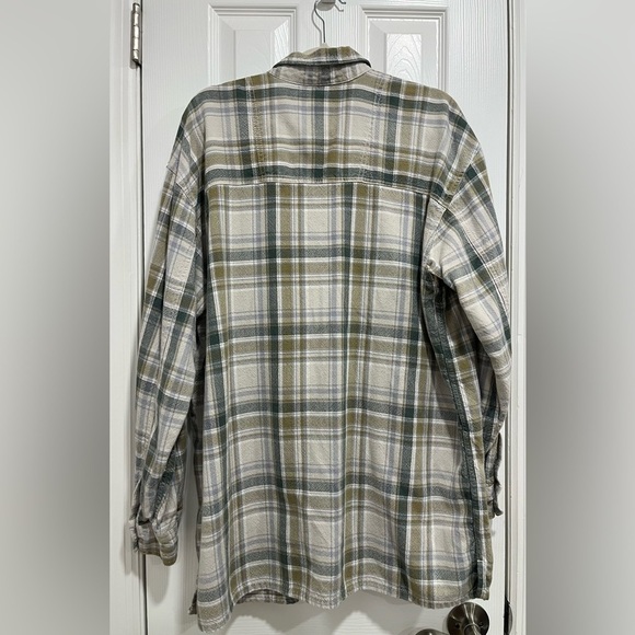 Vintage Levi's Green Woven Plaid Shirt- Size Large - Picture 6 of 8